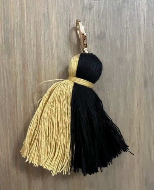 Boot Tassels: Black & Gold
