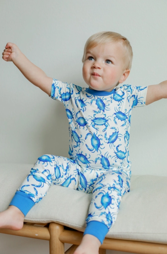 Blue Crab 2Pc Bamboo PJs:
