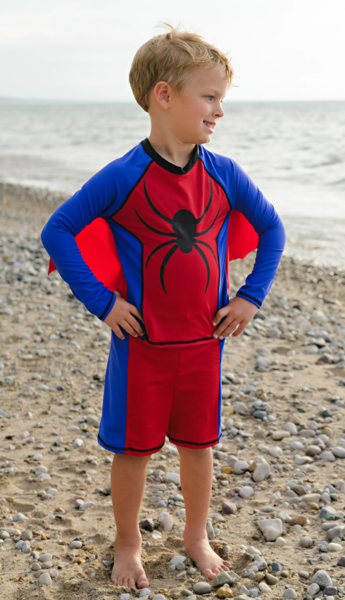 Swim Suit (2 Pc): Super Spider
