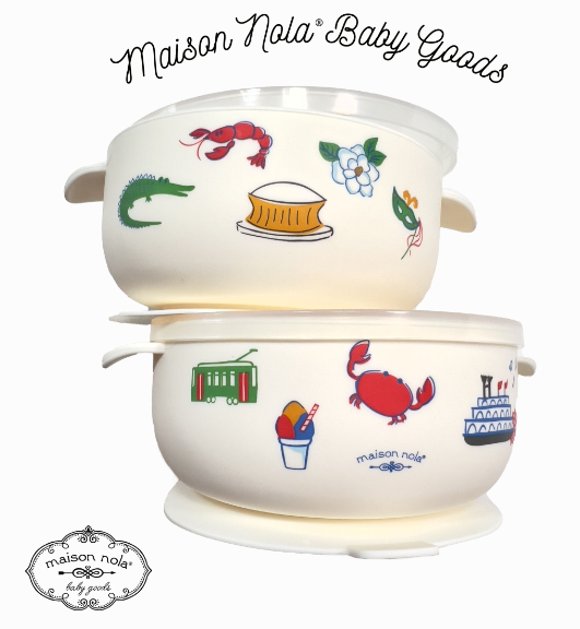 Louisiana-Themed Silicone Feeding Bowls: