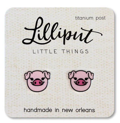Pink Piggy Earrings