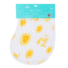 2-in-1 Burp Cloth + Bib: Hey Y'all