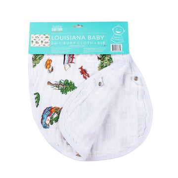 2-in-1 Burp Cloth + Bib: Louisiana - 0