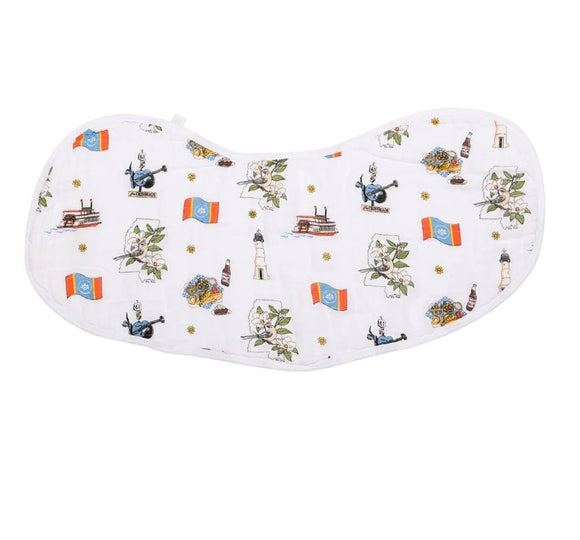 2-in-1 Burp Cloth + Bib: Mississippi