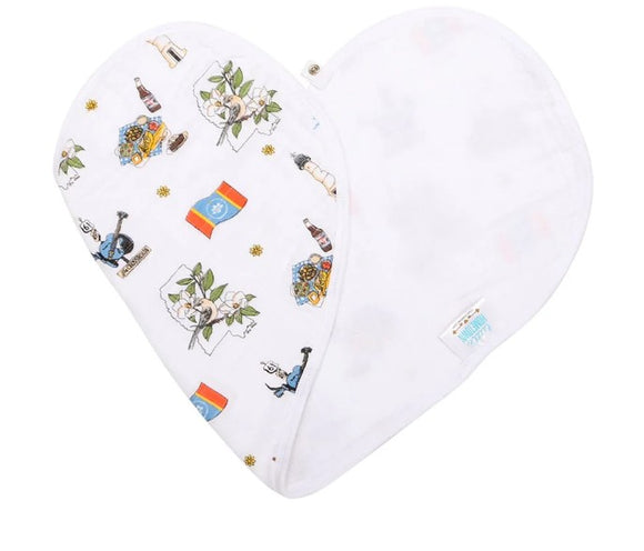 2-in-1 Burp Cloth + Bib: Mississippi