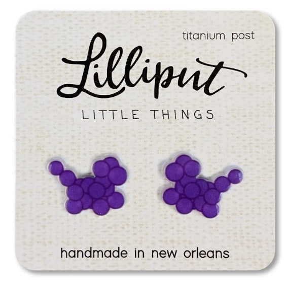 Mardi Gras Bead Dog: Purple