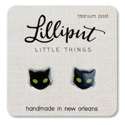 Spooky Black Cat Earrings