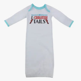 Newborn Gown (0-3M): Crawfish Tails