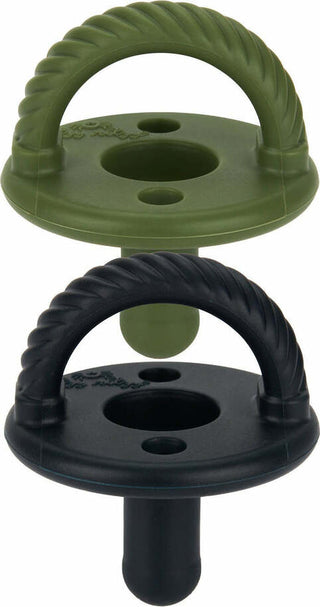 Sweetie Soother - 2-Pack Silicone Pacifiers (Camo and Midnight Cables)