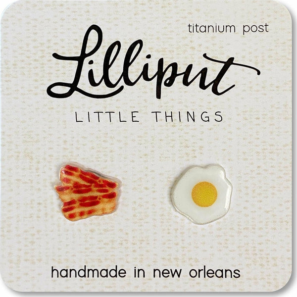 Bacon And Egg Earrings