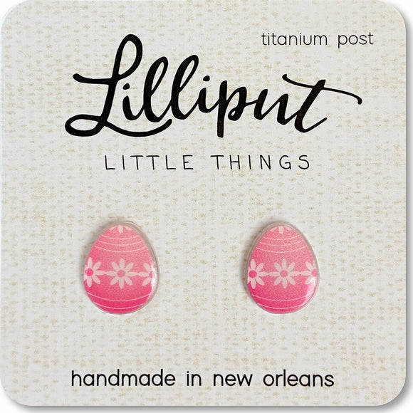 Easter Egg Earrings - pink
