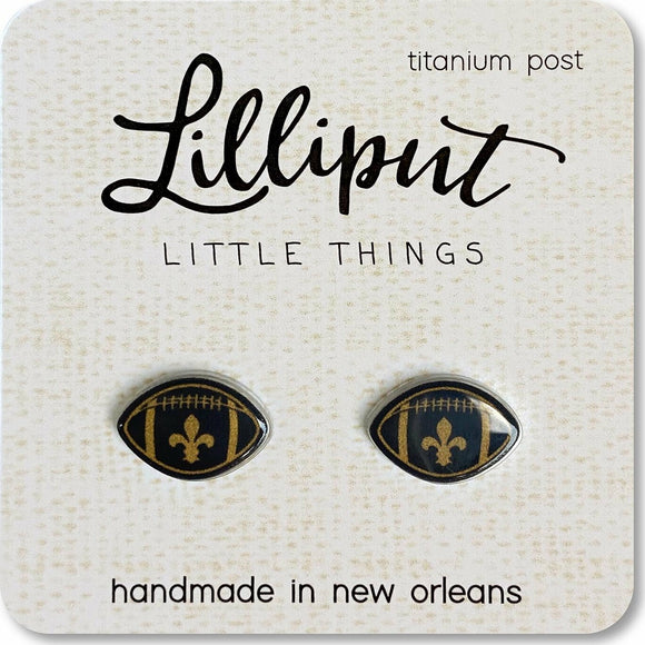 Fleur De Lys Football Earrings
