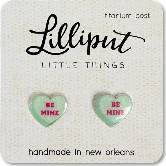 Valentines Conversation Heart Earrings - Be Mine