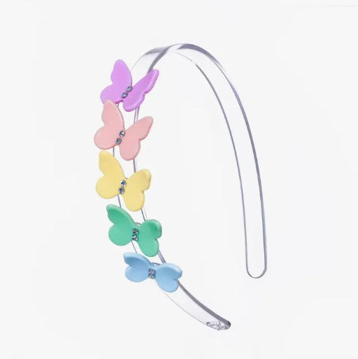 Headband: Pastel Multi Butterfly