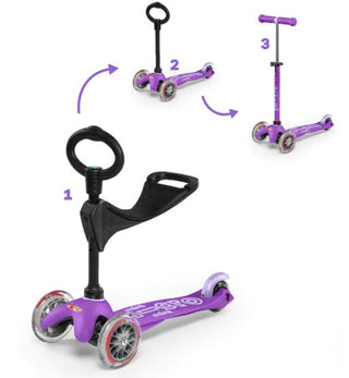 Buy purple Mini 3-in-1 Deluxe Scooter