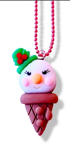 Necklace: Snowman Ice Cream