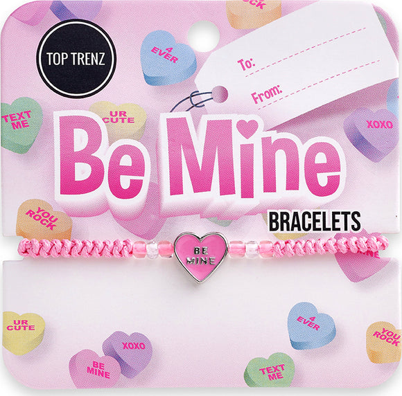 BE MINE coversation hearts bracelets