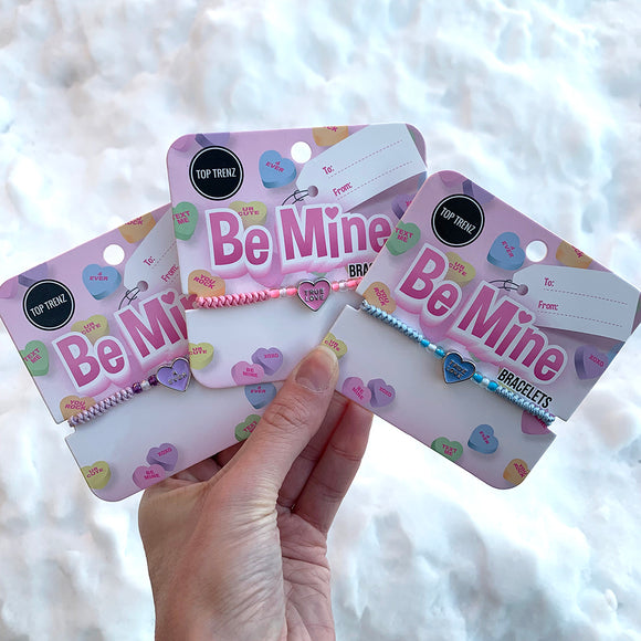 BE MINE coversation hearts bracelets