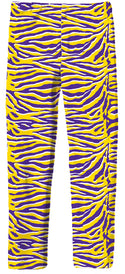 Purple Gold Tiger Stripe Leggings