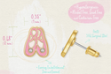 Ballet Slipper Stud Earrings