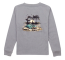 Bayou Gator Long Sleeve Battleship Grey:-1