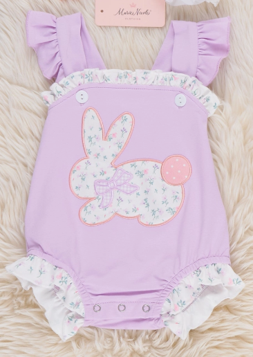 Blossoms Bunny Ruffle Bubble Romper
