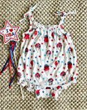 Red White & Blue Snocone Bamboo Bubble