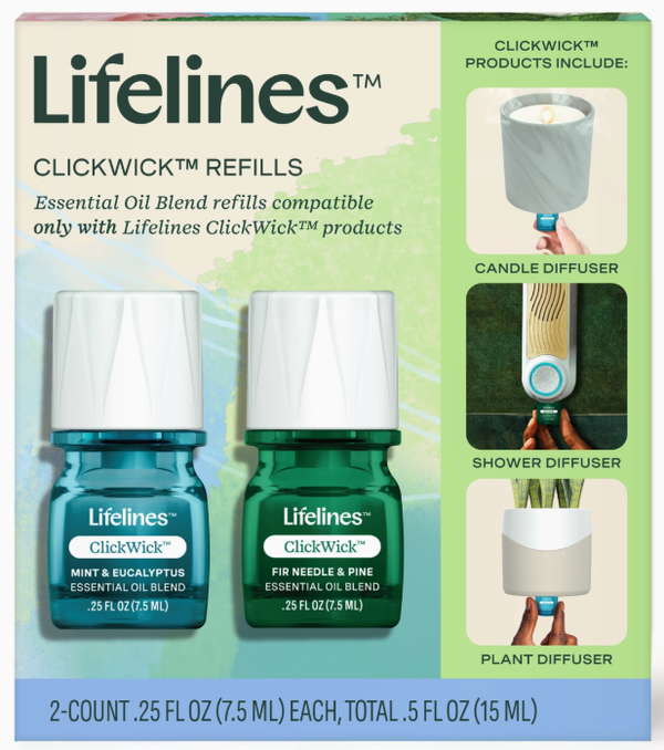 ClickWick Refill - Woods & Mountain Air 2-Pk