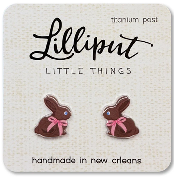Chocolate Bunny Easter Earrings