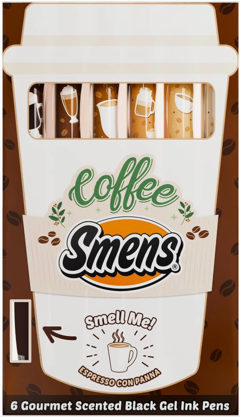Coffee Scented Pens: 6 pk