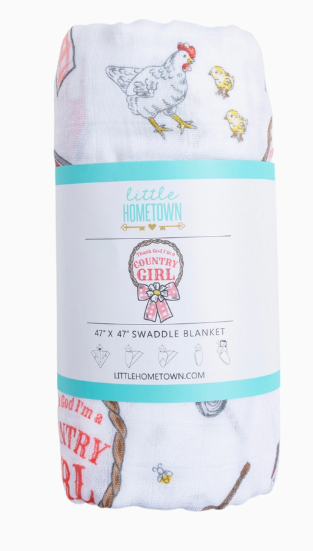 Swaddle Blanket: Country Girl