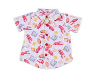 Crawfish Party: Boys Short Sleeve Button Down