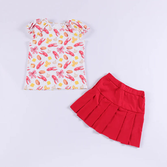Crawfish Party: 2pc Tennis Skirt