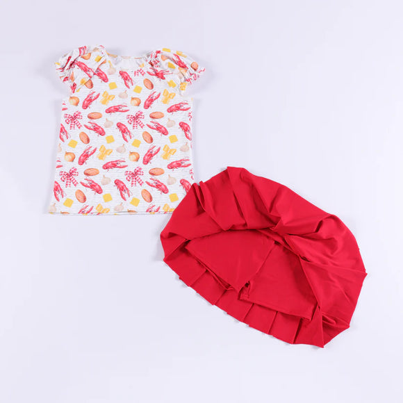 Crawfish Party: 2pc Tennis Skirt