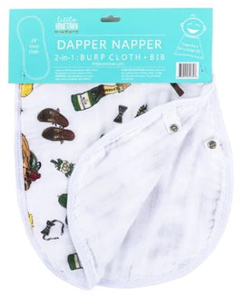 2-in-1 Burp Cloth + Bib: Dapper Napper - 0
