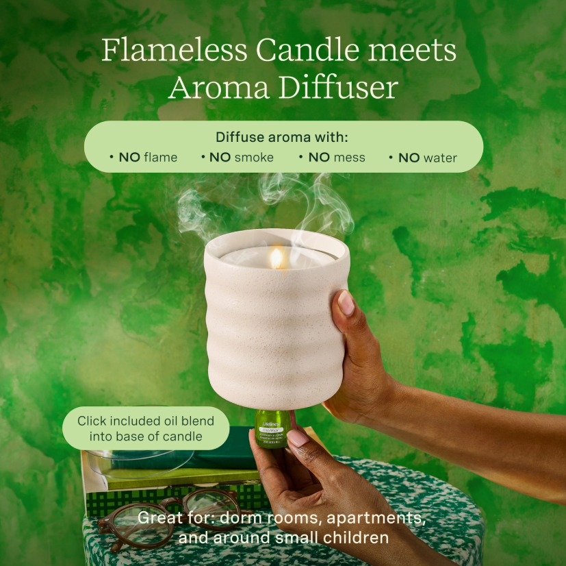 Lifelines Flameless Candle Diffuser Bubble (Cream) - 0