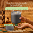 Lifelines Flameless Candle Diffuser Frosted Glass (Charcoal)-2