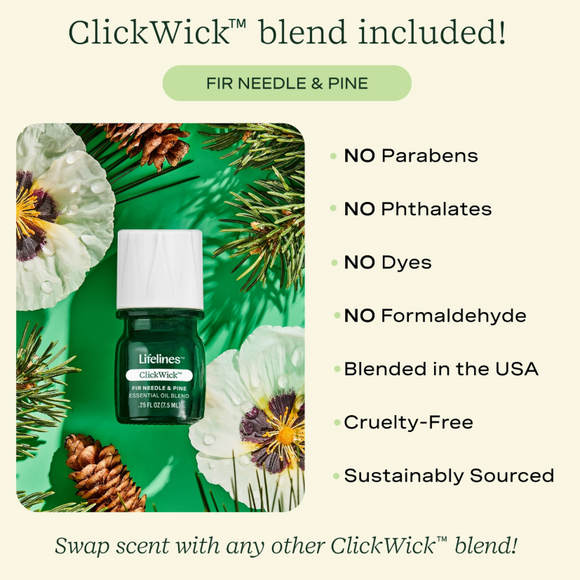 Lifelines Flameless Candle Diffuser Frosted Glass (Charcoal)