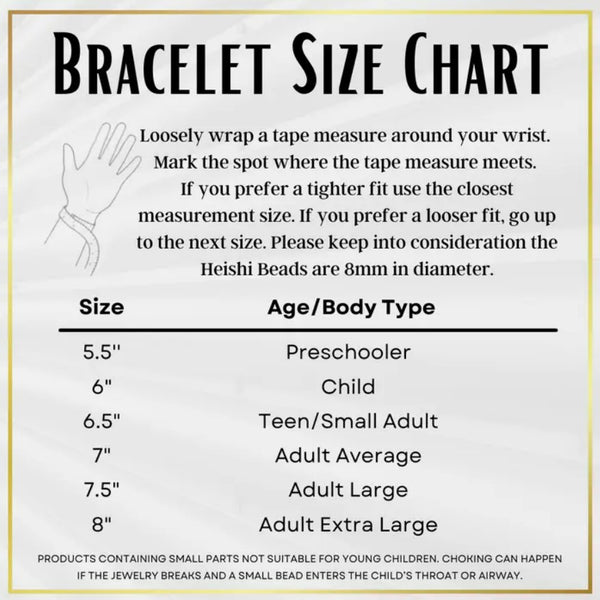 Patriotic Gold Barrel Heishi Bracelet