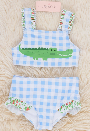 Gingham Gator Splash Swimsuit