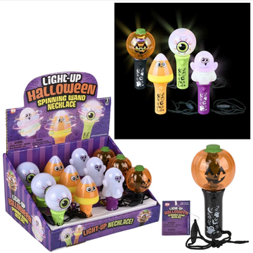 Halloween Mini Light-Up Spinning wand Necklace