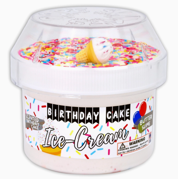 Birthday Cake Ice Cream Slime