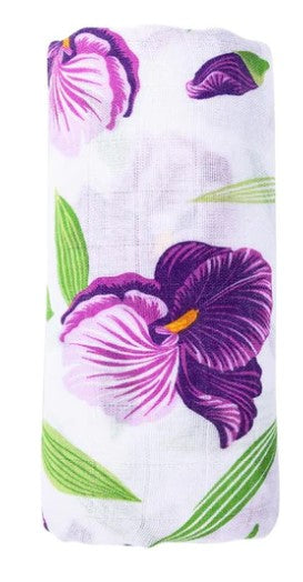 Swaddle Blanket: Irises