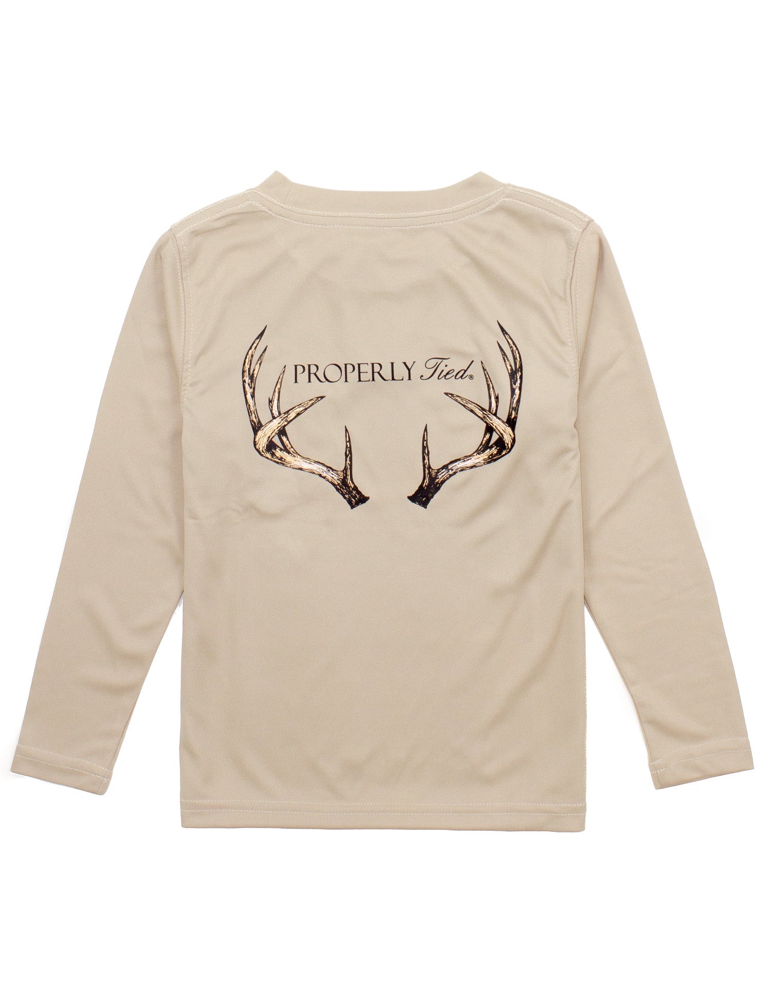 Vintage Antler Sand Long Sleeve Performance Tee