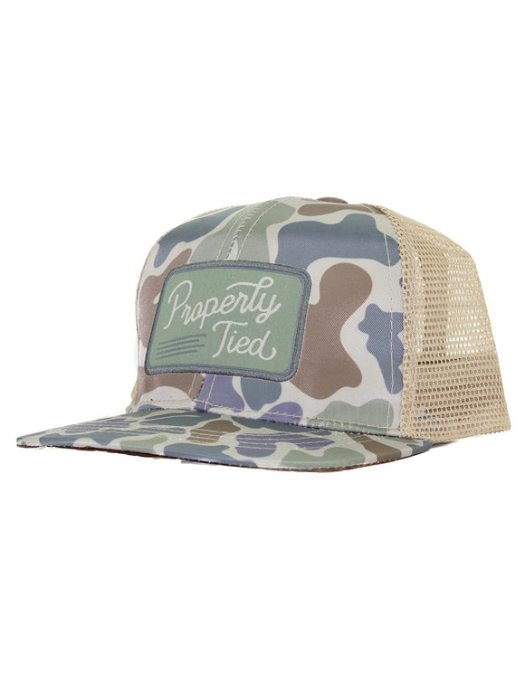 Boys Trucker Hat: Vintage Camo