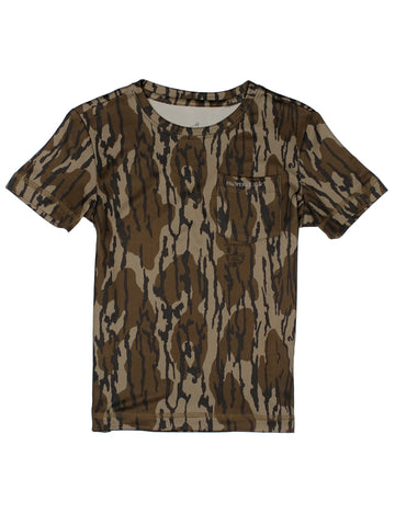 Boys Ravine Pocket Tee SS Mossy Oak Original Bottomland: