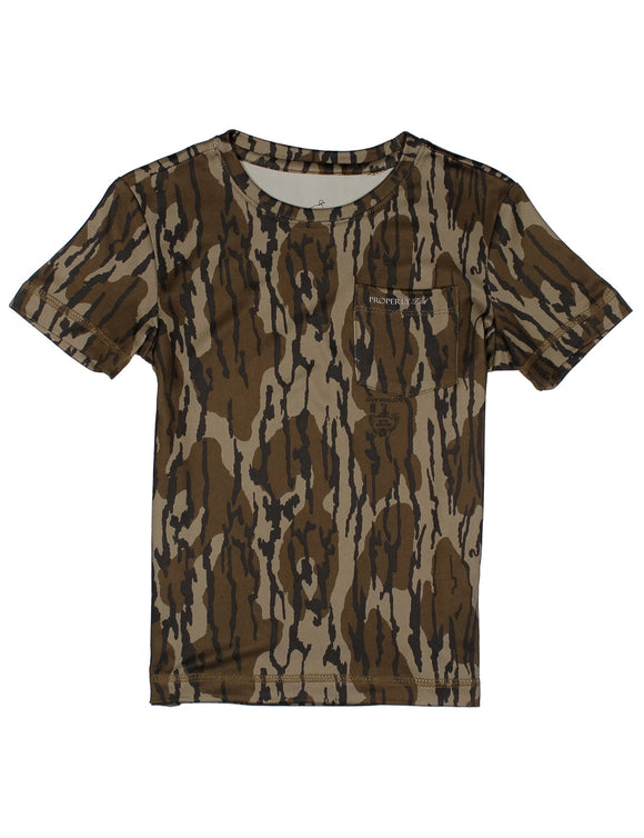 Boys Ravine Pocket Tee SS Mossy Oak Original Bottomland: