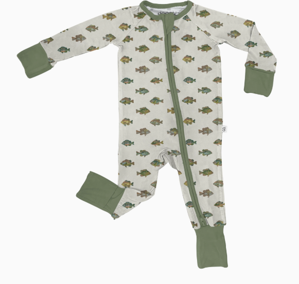Lake Fish Long Sleeve Bamboo Zippy PJ