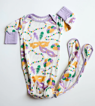 Mardi Gras Bamboo Knotted Gown: Newborn