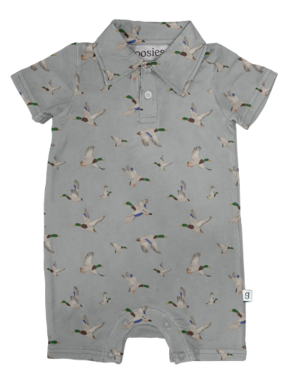 Mallards Short Sleeve Bamboo Polo Romper